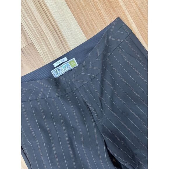 Old Navy Pinstripe Dress Pants Black 4 - Picture 2 of 4